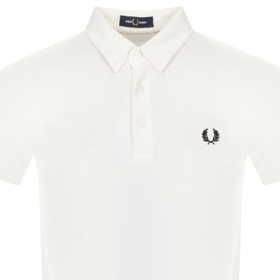 Alternative Image for ProductFred Perry Button Down Polo T Shirt White2